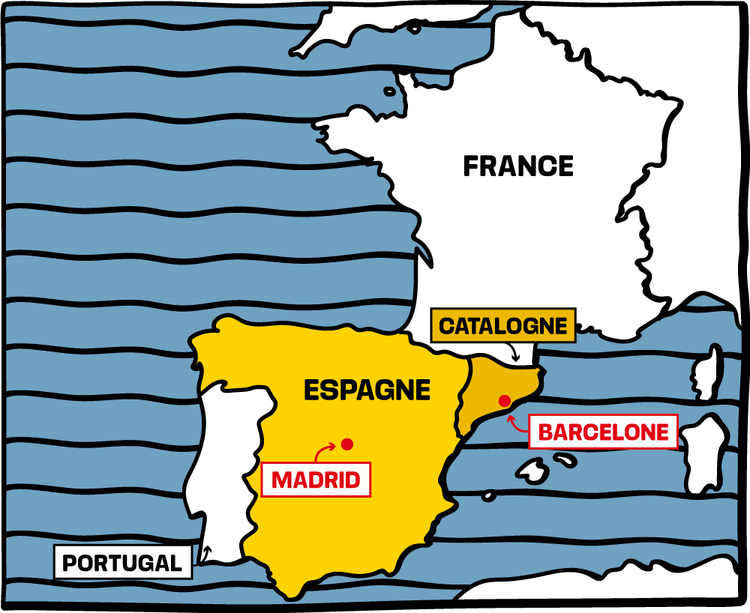 Localisation de la Catalogne